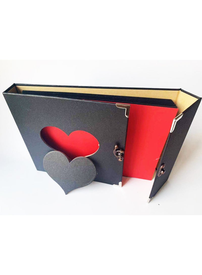 Nariele 10Inch Vintage Hollowed Heart Shape Photo Image Album Scrapbook Memory - Image 2