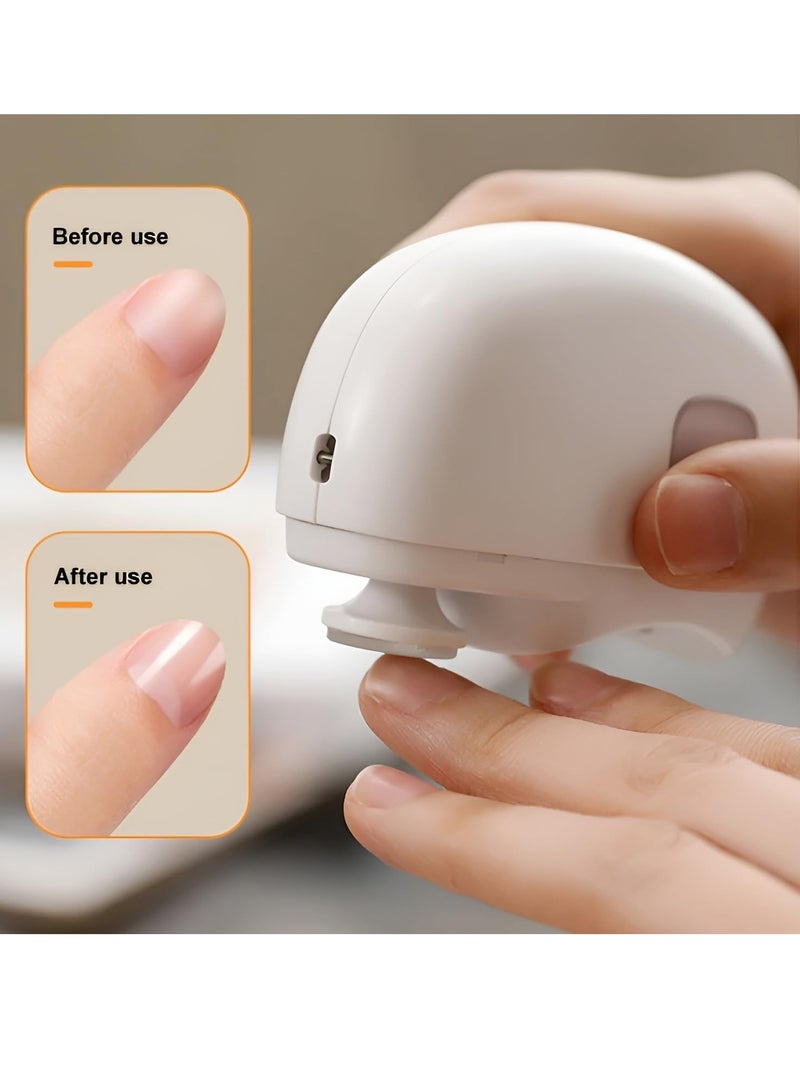 ELTRAZONE "Electric Automatic Nail Clipper – 2-in-1 LED Light Nail Cutter and Polisher with Nail Scrap Storage, Type-C Rechargeable Safety Trimmer for All Ages" - Image 2