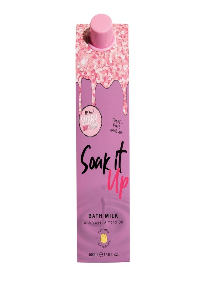 So..? So…? Sorry Not Sorry Soak It Up Bath Milk - Infused with Sweet Almond Oil and Vanilla - Vegan and Cruelty-Free Bubble Bath for Women - 17.6 oz - Image 1