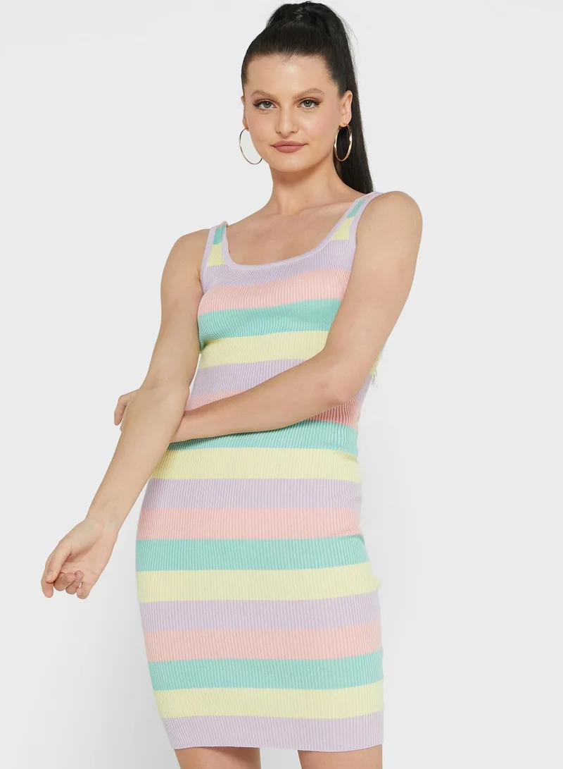 LASULA Ribbed Bodycon Dress