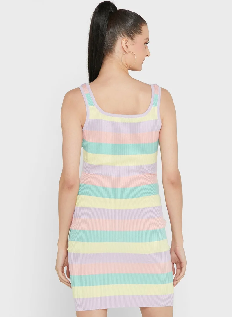 LASULA Ribbed Bodycon Dress
