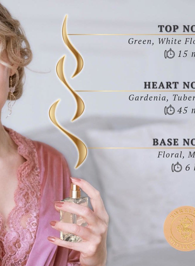 shelley kyle Sorella Perfume with Floral Scent, Combination of Fresh Tuberose, Red Roses, Vintage Gardenia and Violet Leaves, Perfect for Everyday Wear, 30 ml - Image 4