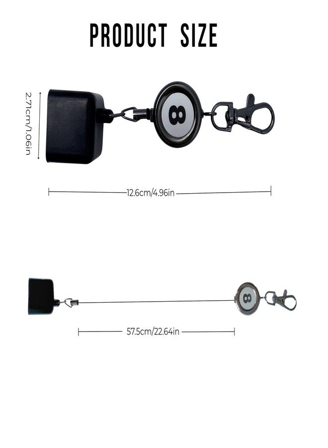 Leoriaie 2-Pack Retractable Pool Chalk Holders with Belt Clip & Keychain | Billiard Cue Chalk Keeper Case for Snooker Game Training & Practice Accessories - Image 3