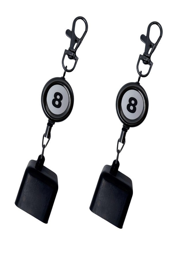 Leoriaie 2-Pack Retractable Pool Chalk Holders with Belt Clip & Keychain | Billiard Cue Chalk Keeper Case for Snooker Game Training & Practice Accessories - Image 1