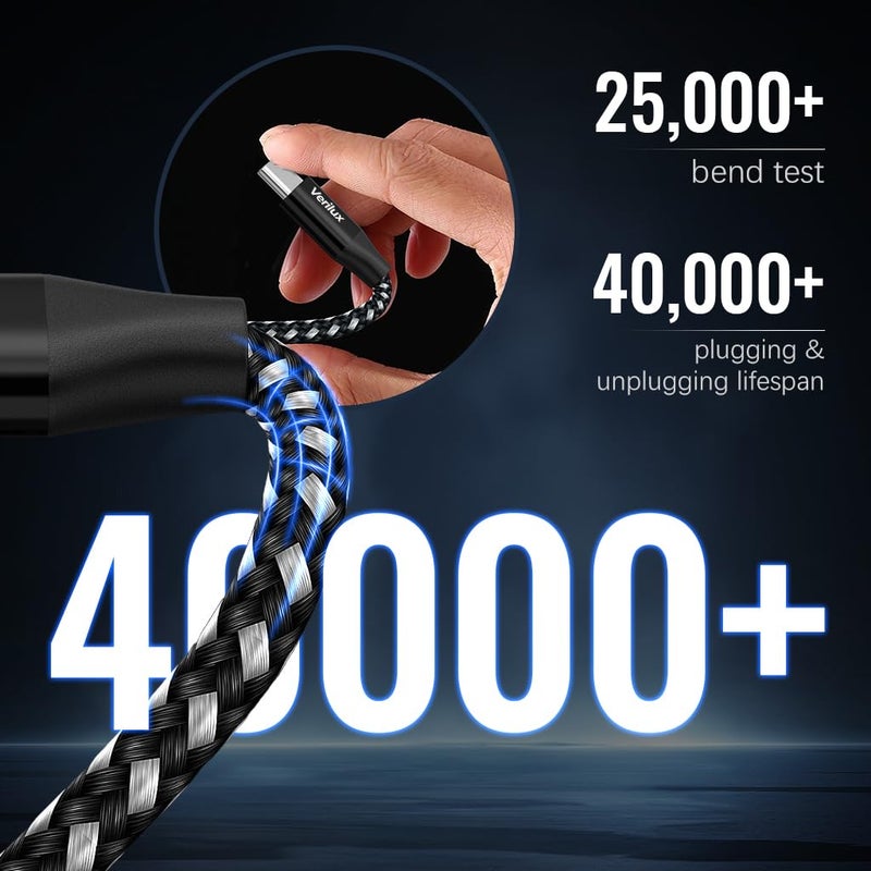 ELEPHANTBOAT 10ft USB C Charging Cable Data Cable USB A to Type C Cable Travel USB To Type C Cable Data Cable Long Braided Nylon Type C Cables for Phone, Tablet - Image 4