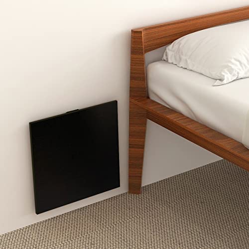 Kawachi Engineered Wood Wall Mount Bed Side Table, Folding Bedside Table, Mini Laptop Table for Home Living Room Study Room Brown - Image 3