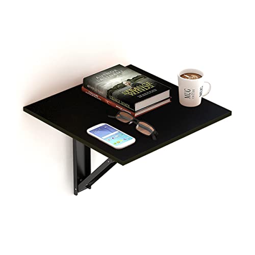 Kawachi Engineered Wood Wall Mount Bed Side Table, Folding Bedside Table, Mini Laptop Table for Home Living Room Study Room Brown - Image 1
