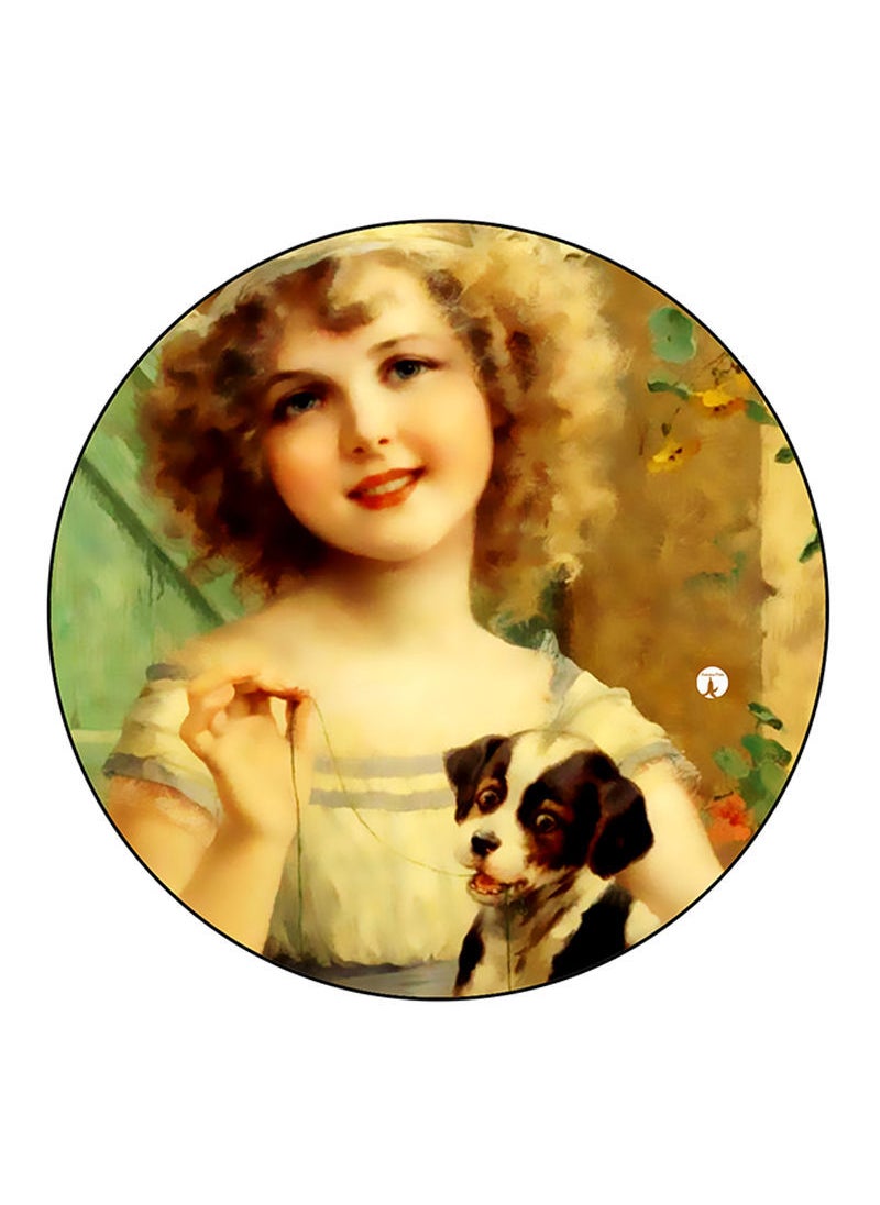 Vintage Art Printed Mouse Pad  Multicolour