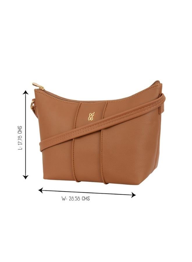 Baggit Women Tan Sling Bag Small Size | Ladies Stylish Casual Cross Body Purse Handbag - Image 3