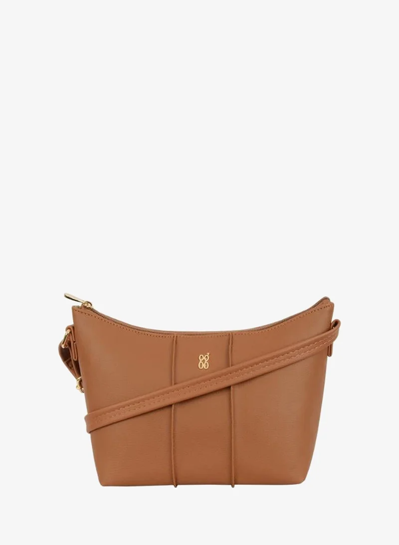 باجيت حقيبة كتف صغيرة الحجم بلون بني فاتح للنساء | حقيبة يد أنيقة وعصرية تُحمل على الكتف