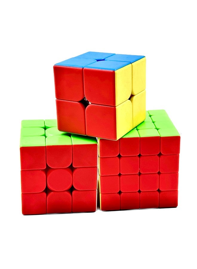 D ETERNAL Cube Combo Set Of 2X2 3X3 4X4 High Speed Stickerless Puzzle Cube For 14 Years And Up, Kids - Image 1