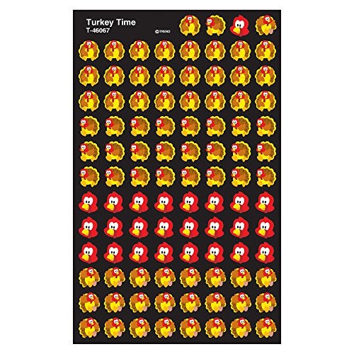 Trend Enterprises Trend Turkey Time superShapes Stickers Classroom Incentives 800 Count - Image 1