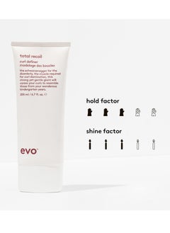EVO EVO Total Recoil Curl Definer - Strong Hold Defining Moisturizing Cream - Enhances Natural Curl Pattern & Reduces Frizz - Humidity Control  - Image 2