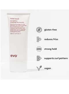 EVO EVO Total Recoil Curl Definer - Strong Hold Defining Moisturizing Cream - Enhances Natural Curl Pattern & Reduces Frizz - Humidity Control  - Image 4
