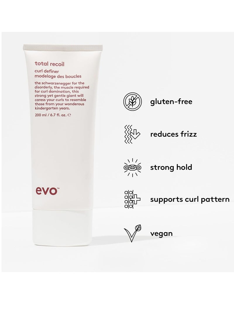 EVO EVO Total Recoil Curl Definer - Strong Hold Defining Moisturizing Cream - Enhances Natural Curl Pattern & Reduces Frizz - Humidity Control  - Image 4