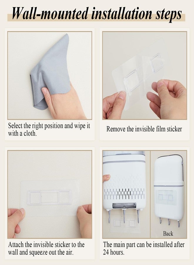 Sliner Wall Mount Utensil Rack Holder with Lid and Hook Waterproof Compartmental Storage Caddy Cutlery Drainer with Cover Detachable Kitchen Hanging Chopstick Silverware Organizer Moonlight White - Image 4