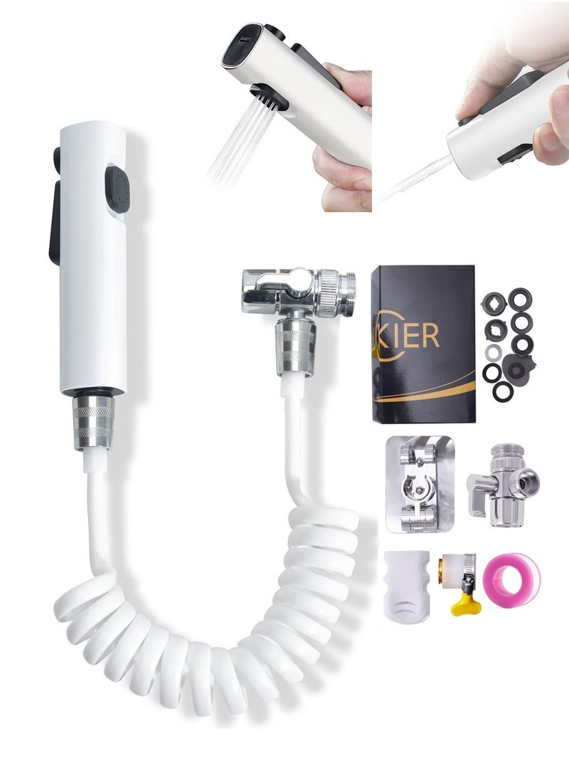 Generic Travel Shattaf Portable Bidet, Two Spray Modes Shattafa Set with 2m hose and universal adapter for taps 13-24mm diameter. Suitable for toilet sprayer, camping, women and baby care  - Image 1