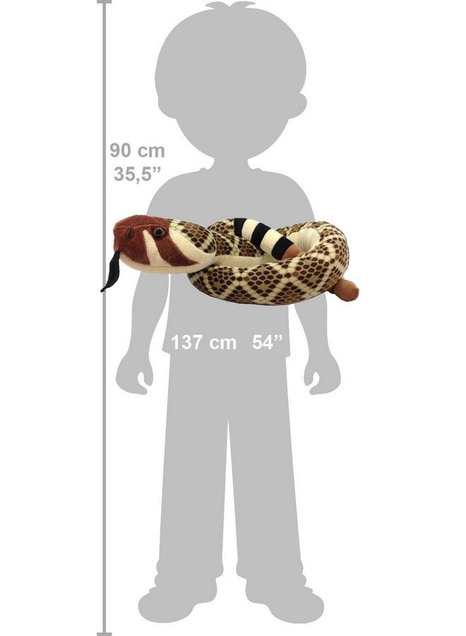 Wild Republic Snakesss Western Diamond,Stuffed Animal, Soft Toy, Gifts for Kids, 54 Inches - Image 2