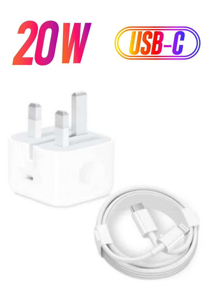 MYK 20W Adapter With Usb-C Cable White - Image 1