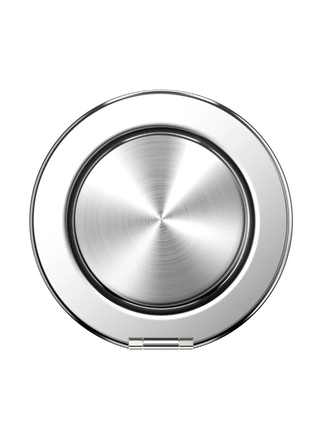 بوب سوكيتس MagSafe Kick-Out Grip & Stand | Magnetic Pop-up Phone Grip, Stable Stand, 360° Rotation, for iPhone 17/16/15/14/13/12, Included Adapter Ring for non-MagSafe Phones & Cases - Silver