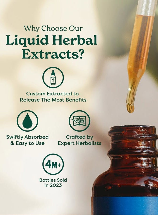 HERB PHARM مستخلص سائل من بلسم الليمون العضوي المعتمد لدعم تهدئة الجهاز العصبي، كحول قصب عضوي، 4 أونصات - Image 3