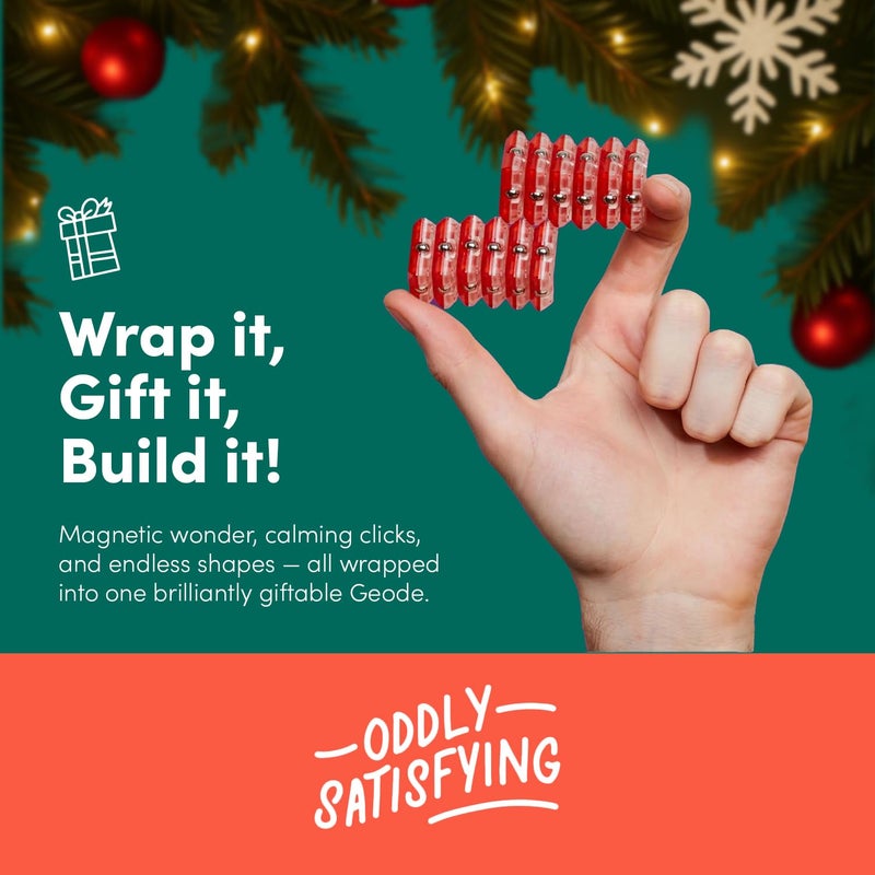 Speks Geode Gel-Filled Stress Ball | Ultra Soft Squishy Fidget Toy for Adults & Teens | Stress Relief & Desk Toy | Holiday Stocking Stuffer & Christmas Gift Idea | Sphere, Lava - Image 4