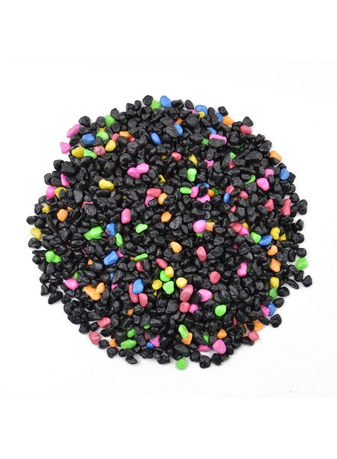 CNZ Aquarium Gravel Black & Flourescent Mix for Plant Aquariums, Landscaping, Home Decor, 0.25"-0.35" (5-Pound)
