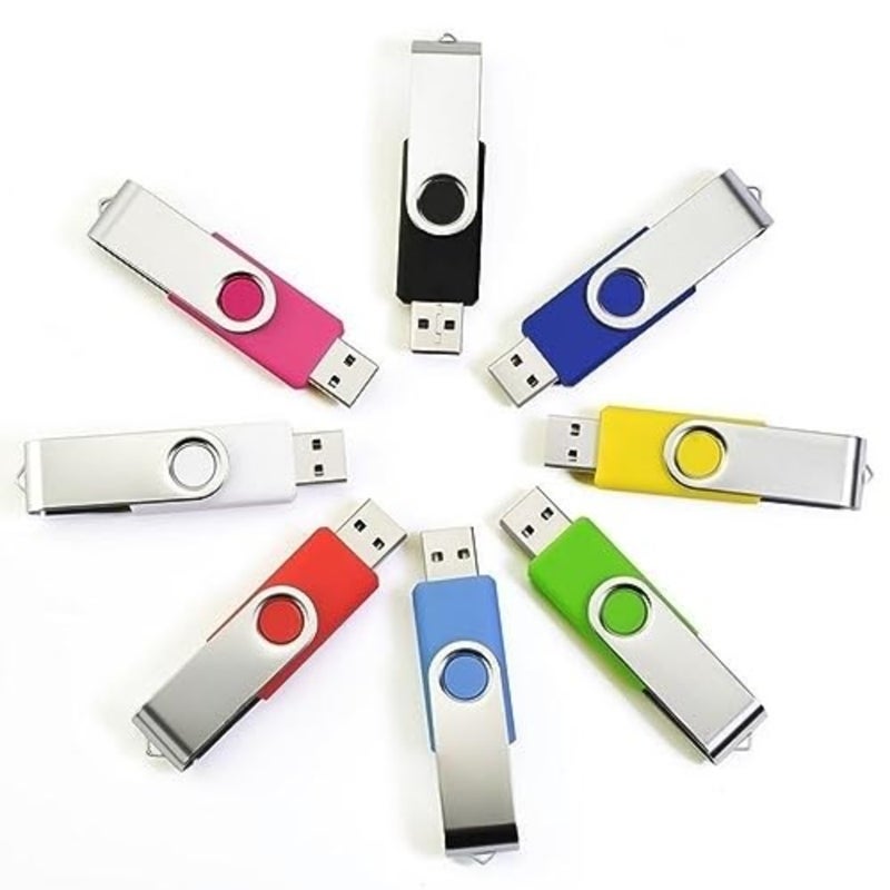 10 Pack 4GB USB 2.0 flash drives for office/school/project use, plastic body, multicolor, fast document transfer and easy visual identification - Image 1