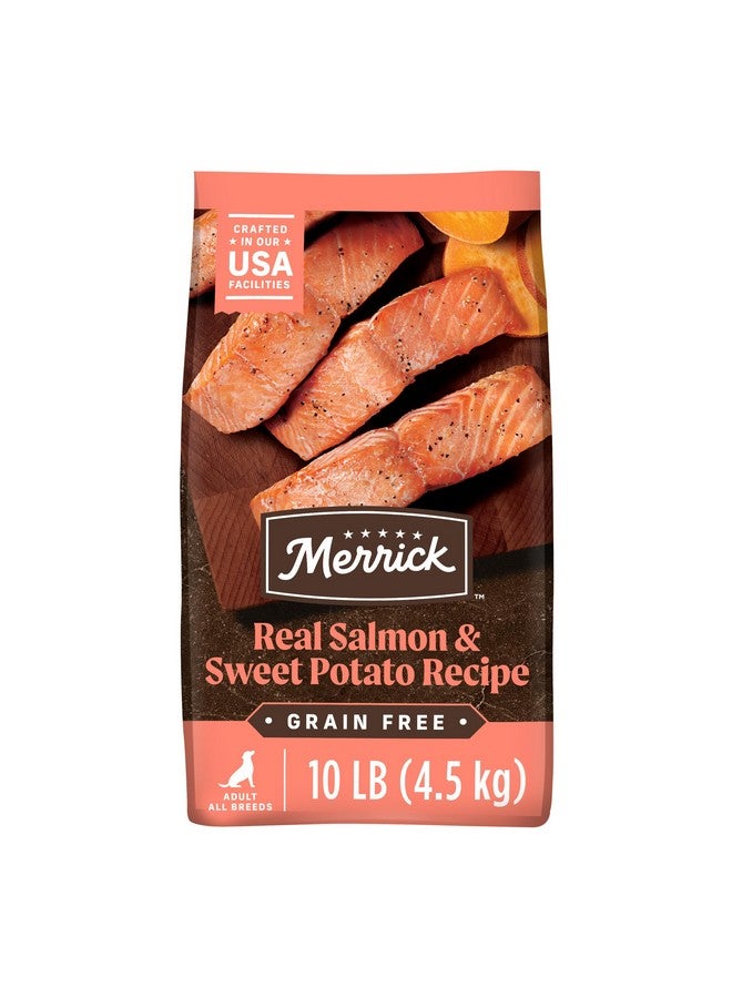 Merrick Premium Grain Free Dry Adult Dog Food, Wholesome And Natural Kibble With Real Salmon And Sweet Potato - 10.0 lb. Bag - Image 1