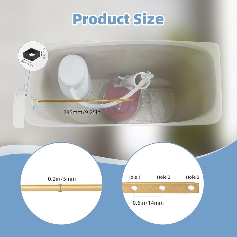 Hibbent Toilet Handle Replacement Compatible with TOTOTHU004-CP Trip Lvr for ST701, CST854, CST884,Side Mount Toilet Flush Handle, Flush Tank Lever, White - Image 4