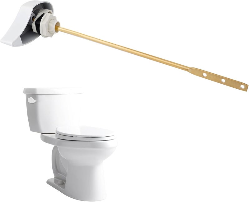 Hibbent Toilet Handle Replacement Compatible with TOTOTHU004-CP Trip Lvr for ST701, CST854, CST884,Side Mount Toilet Flush Handle, Flush Tank Lever, White - Image 1