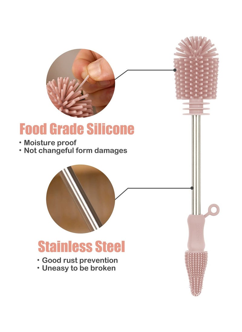 haakaa - Silicone Bottle Cleaning Brush, Blush - Image 1