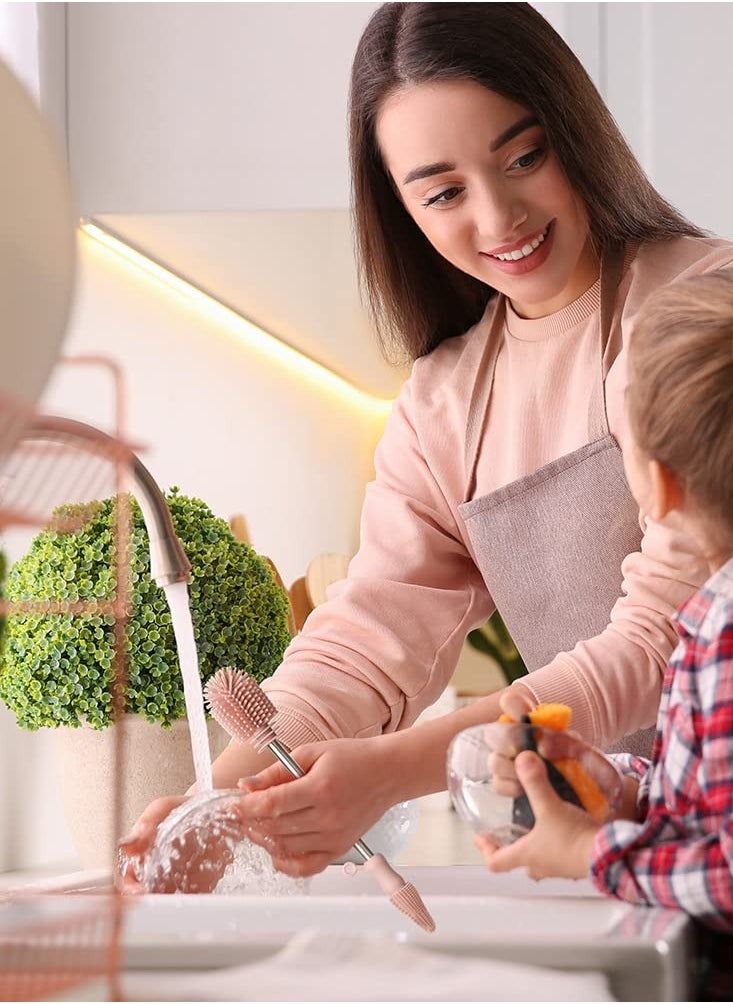 haakaa - Silicone Bottle Cleaning Brush, Blush - Image 1