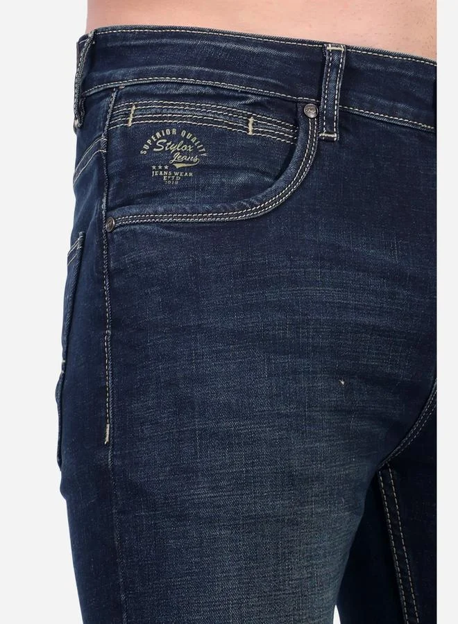 ستايلوكس Stylox Mid Rise Whiskered Faded Slim Fit Jeans