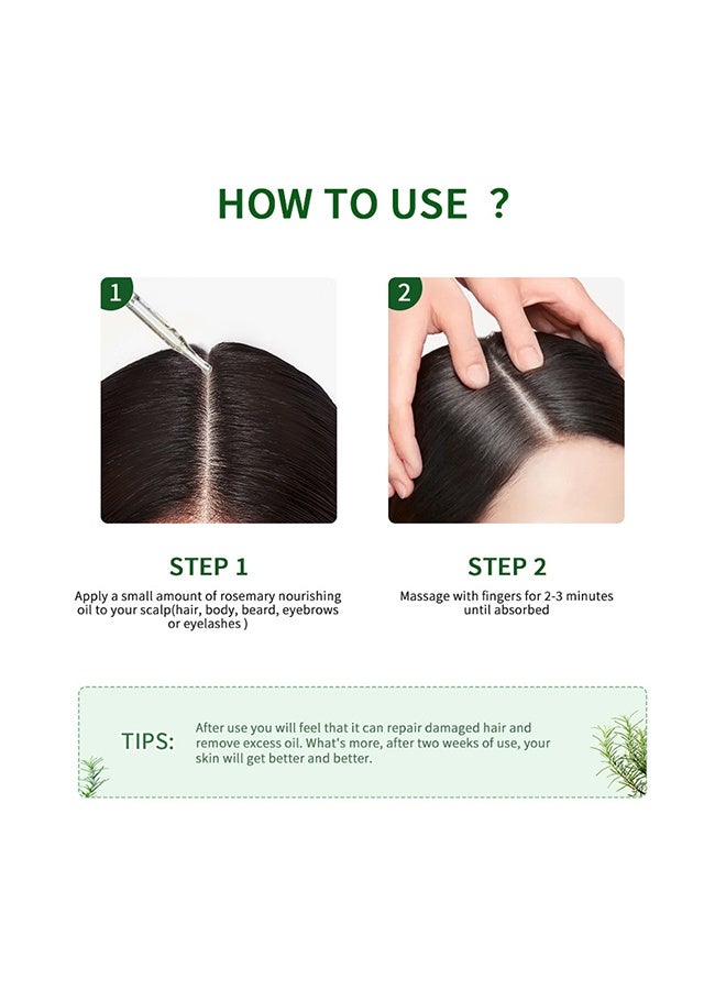 لينماي زيت تقوية فروة الرأس والنعناع وإكليل الجبل ، يشجع النمو 30 مل - Image 5