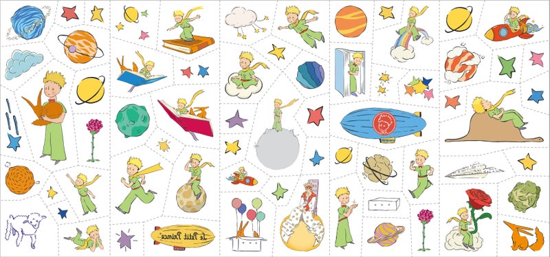 Avenir - The Little Prince Face Stickers & Tattoos Set – 18 Reusable Face Stickers & 123 Tattoo Stickers | Easy to Apply & Remove | Kids Party, Dress-Up & Creative Play - Image 2
