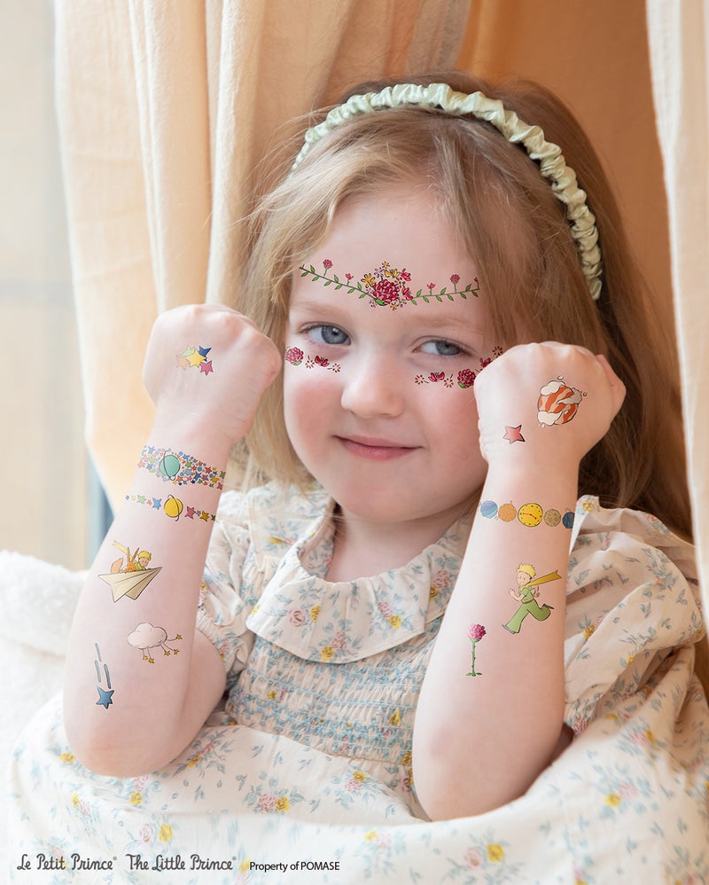 Avenir - The Little Prince Face Stickers & Tattoos Set – 18 Reusable Face Stickers & 123 Tattoo Stickers | Easy to Apply & Remove | Kids Party, Dress-Up & Creative Play - Image 5