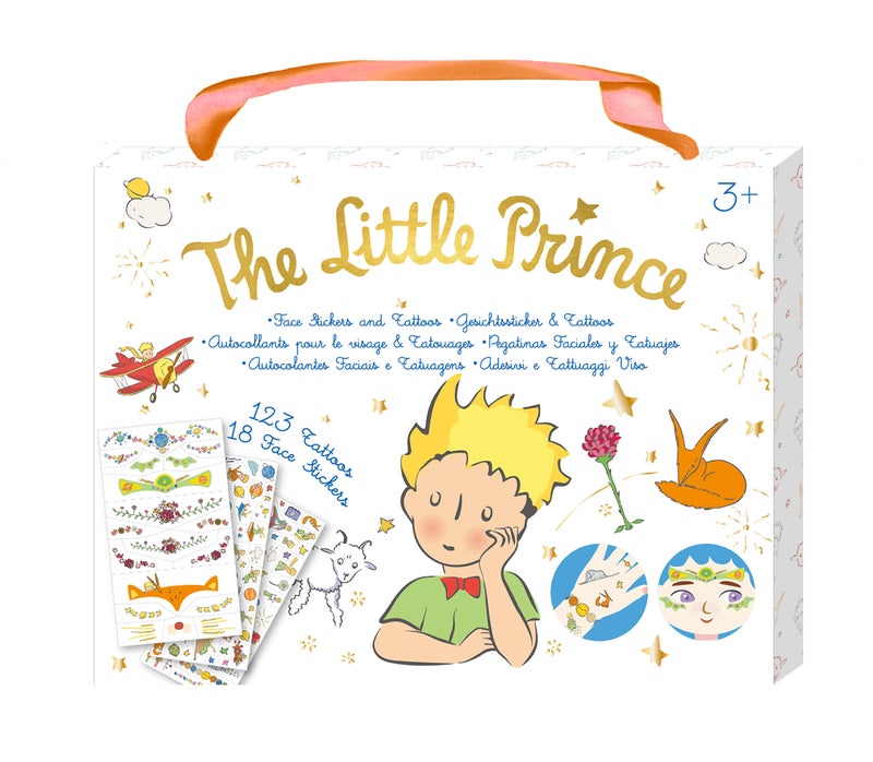 Avenir - The Little Prince Face Stickers & Tattoos Set – 18 Reusable Face Stickers & 123 Tattoo Stickers | Easy to Apply & Remove | Kids Party, Dress-Up & Creative Play - Image 1