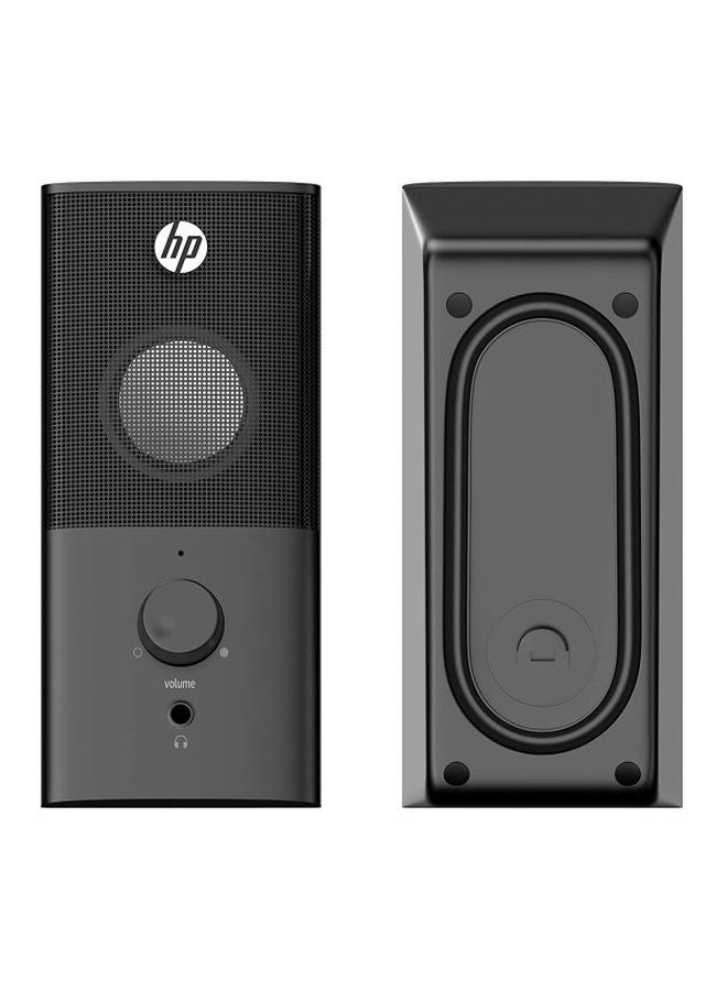 HP 2-Piece Multimedia Wired Speaker Black - Image 2