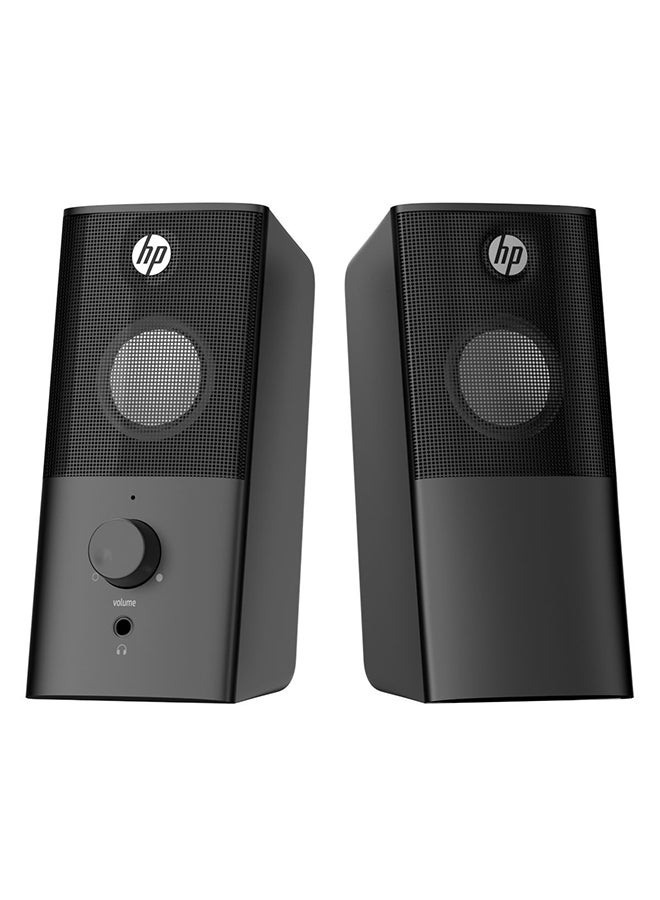 HP 2-Piece Multimedia Wired Speaker Black - Image 1