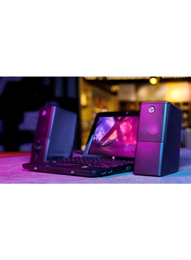HP 2-Piece Multimedia Wired Speaker Black - Image 4