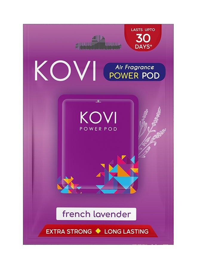 Kovi Air Fragrance Power Pod For Bathroom And Car Long-Lasting Fragrance Of French Lavendar Infused With Essential Oils Lasts Up To 30 Days 10Gm  - Image 1