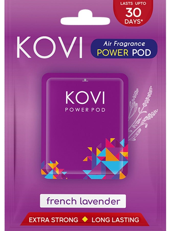 Kovi بود عطر الهواء لقضاء الحمام والسيارة، لافندر فرنسي، معزّز بالزيوت الأساسية، عطر يدوم طويلاً، 10 جرام - Image 1