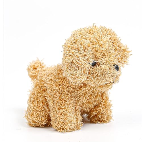Anboor 3pcs Small Stuffed Animals48 Inch Cute Puppy Dog Plush Stuffed Animal with Keychain for Party Favors BrownWhiteLight Brown - Image 5