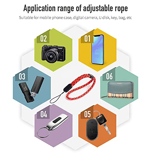 Bowiemall Multipurpose Hand Wrist Strap Lanyard 5 Pcs Adjustable Nylon Wristlet Straps Keychain String for Cell Phone Case Holder Compatible with Cellphone, Keys, Cameras & ID, USB Flash Drives - Image 3