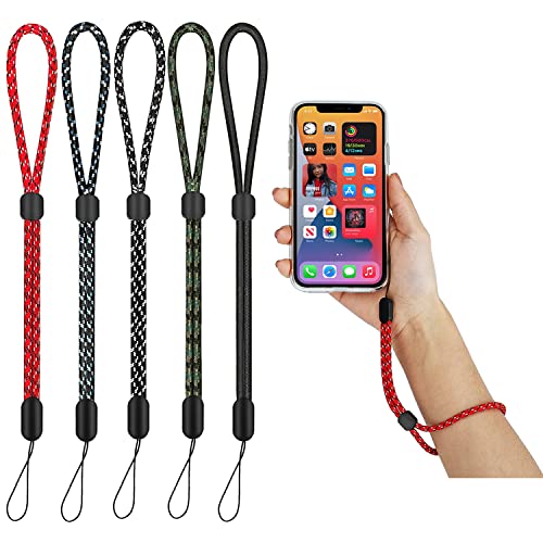 Bowiemall Multipurpose Hand Wrist Strap Lanyard 5 Pcs Adjustable Nylon Wristlet Straps Keychain String for Cell Phone Case Holder Compatible with Cellphone, Keys, Cameras & ID, USB Flash Drives - Image 1