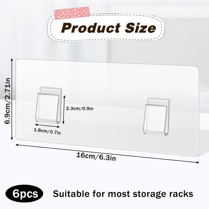Excefore 6 Pack Shower Caddy Adhesive for Replacement No Drilling Wall Hooks Sticky Pads Shower Shelf Corner Bathroom Storage Shelves and Kitchen Racks - Image 2