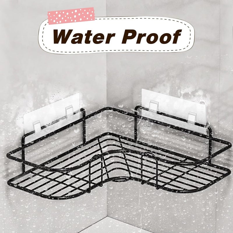 Excefore 6 Pack Shower Caddy Adhesive for Replacement No Drilling Wall Hooks Sticky Pads Shower Shelf Corner Bathroom Storage Shelves and Kitchen Racks - Image 5