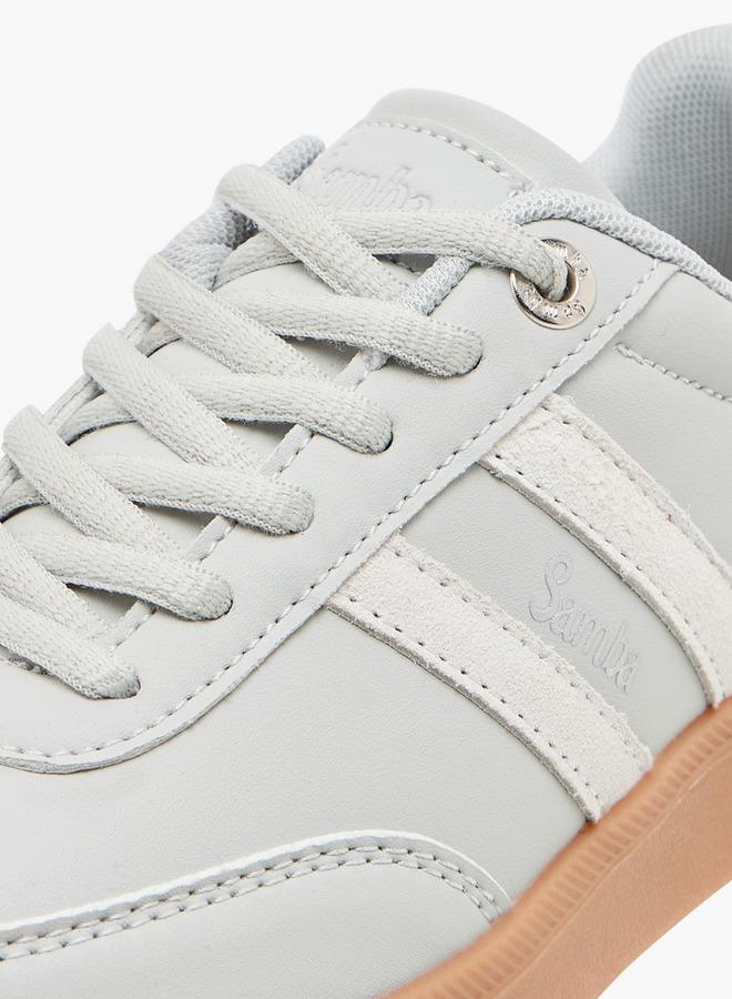 SAMBA Women's Panelled Ankle Sneakers with Lace-Up Closure - Image 4