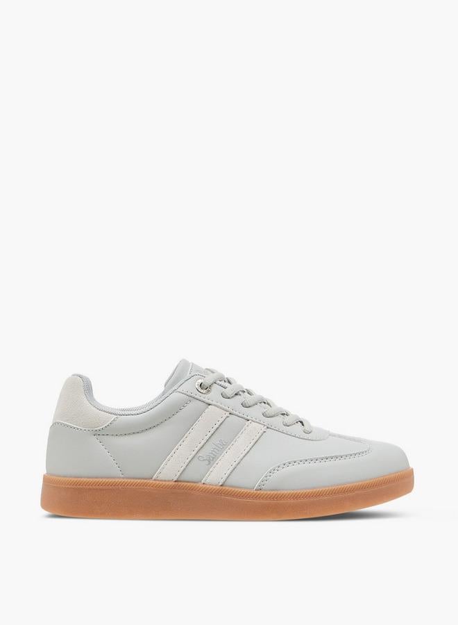 SAMBA Women's Panelled Ankle Sneakers with Lace-Up Closure - Image 3